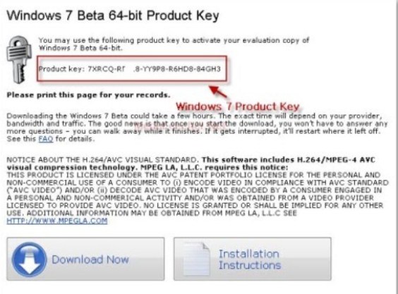 windows 7 ultimate 64 bit activation product key free download